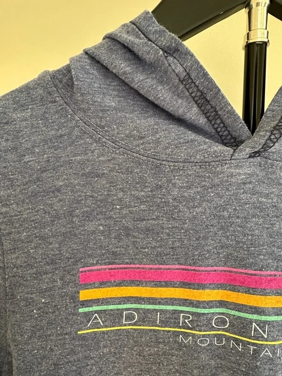 Adirondack Mountains Kids' Long Sleeve Hooded Tee - Blue - Picture 7 of 8